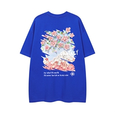白底23新款夏季时尚百搭宽松圆领字母印花短袖T恤T6096P25控38，男装T恤，电商A268-1