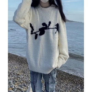 秋冬季新款潮流帅气毛绒毛衣男青少年保暖针织秋冬 MG110图片