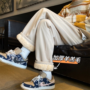 加厚羊羔绒冬季新款大码时尚潮流休闲裤长裤 K3703 B315 P65控78图片