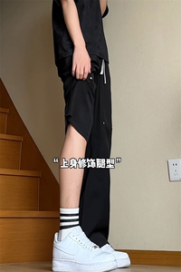 B221 美式ins高街暗黑高品质冰丝休闲裤西裤 LK24194-特P38 控68图片