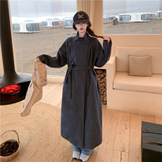 "Boom新品现货”2C030-9095韩版立体剪裁双面全羊毛大衣P330-K488，女装毛呢外套，2C030