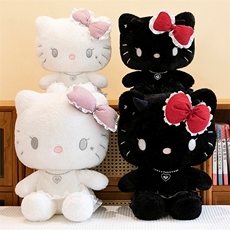 跨境恶魔凯蒂猫毛绒玩具哈喽kt猫公仔抱枕玩偶抓机娃娃礼物外贸
