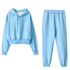现货25春秋新款卫衣套装休闲跑步两件套女2C187-82211-P125-K188，女装套装/套裙，2C187