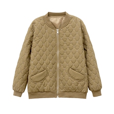全年备货不下架~2023冬季新款菱格棉衣绗线轻薄款棉服，女装棉衣/棉服，忆绮罗