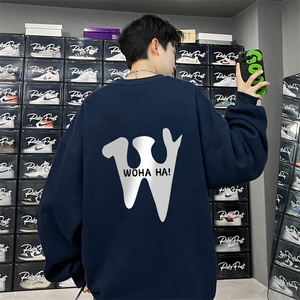 ！ 圆领卫衣港风长袖T恤男外套男WY126-P28图片
