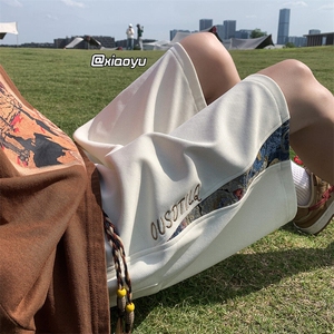 XZ616夏季新款风刺绣拼接百搭五分裤TY874M-5XLP35控48,2021年9月27日五行穿衣指南搭配图片