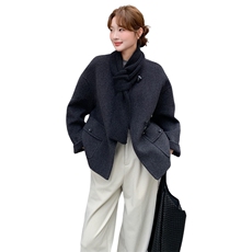 复古高级感毛呢外套女冬季2025新款韩系气质时髦减龄超火羊毛大衣，女装毛呢外套，慧尚2-185