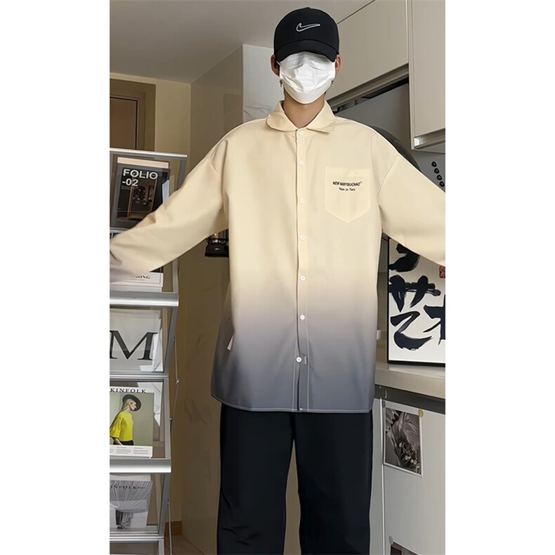 （现货）春季渐变长袖衬衫男X1213-DY155-P50控68,男装衬衫,星座1213