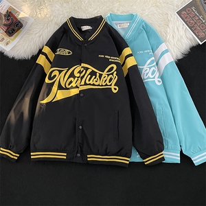 美式棒球服外套男痞帅潮牌高街男装春秋宽松休闲夹克JK01028-P35图片
