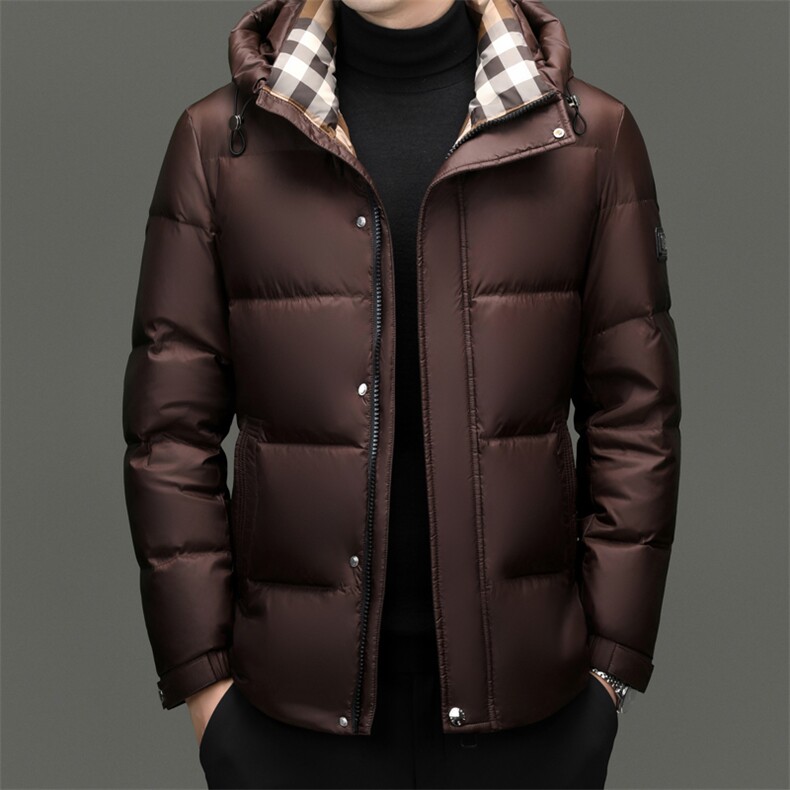 2026冬季男士白鸭绒加厚羽绒服时尚极寒加绒男品质潮服连帽外套,男装羽绒服,钱塘6003（原4033）