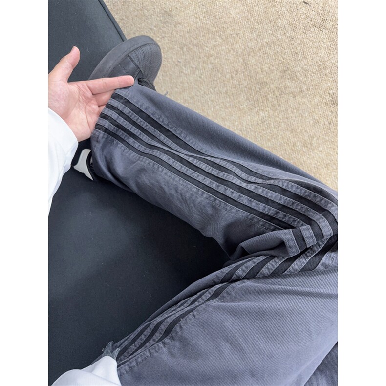 B221美式ins宽松直筒三条织带冰凉感休闲裤LK25470-特P40控68,男装休闲裤,电商B221