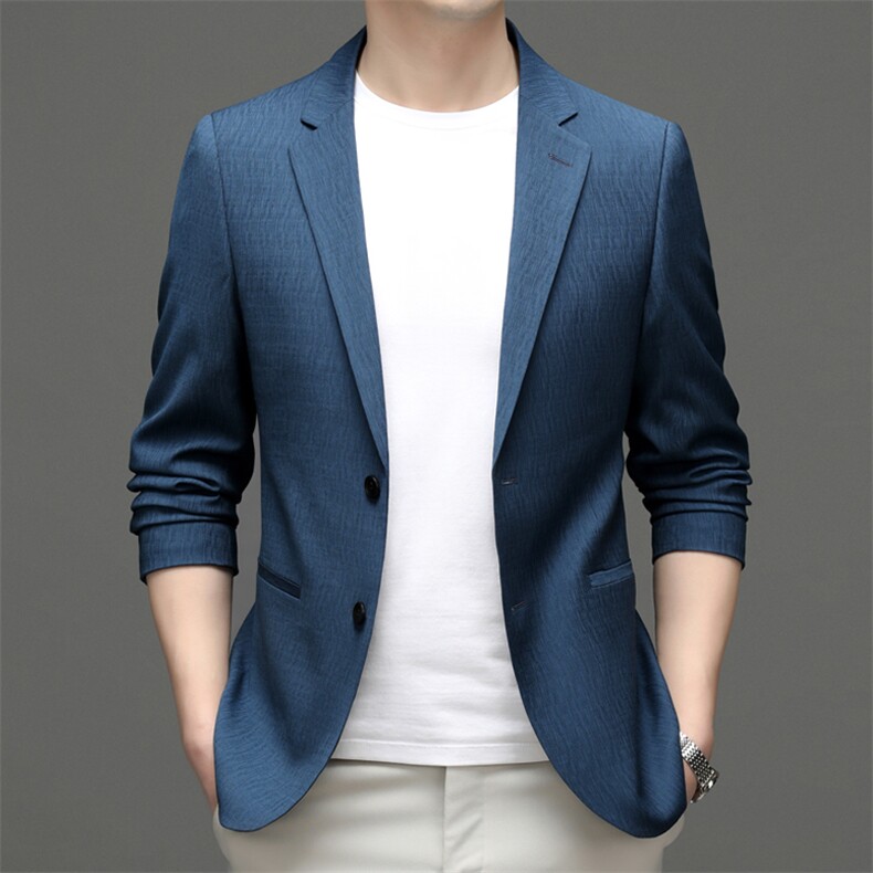 M5552-1钱塘2020-3春夏新款男士商务休闲西服简约薄款外套P135图片