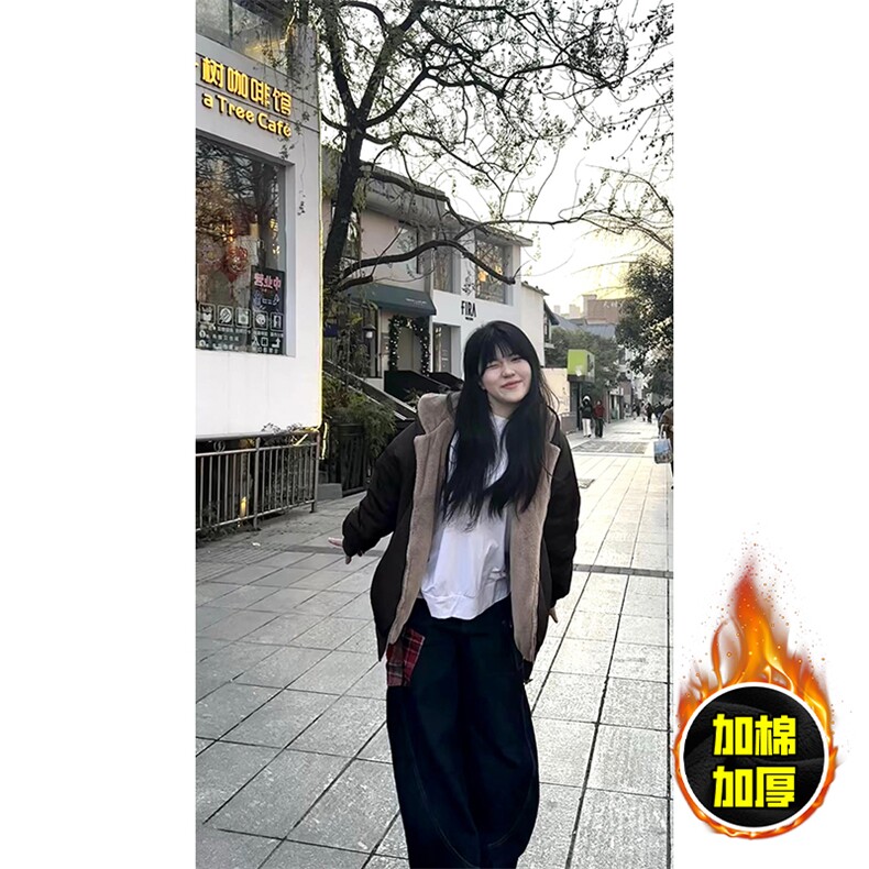 两面穿现货重磅短款座山雕棉衣男女双面穿毛毛绒棉服加厚外套,男装棉衣,电商A443