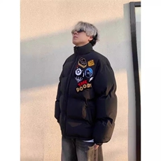 1506/QF9080/P82保暖加厚棉服高街棒球服外套男女情侣百搭夹克，男装夹克，星座1506