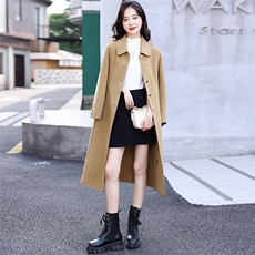 2025秋冬新款双面羊毛修身修身时尚长品质款高支羊毛外套女，女装双面呢大衣，媚琳依坊