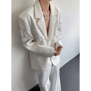 现货 25设计感男士礼服婚礼立体亮片刺绣重工西装外套xz146-p178图片