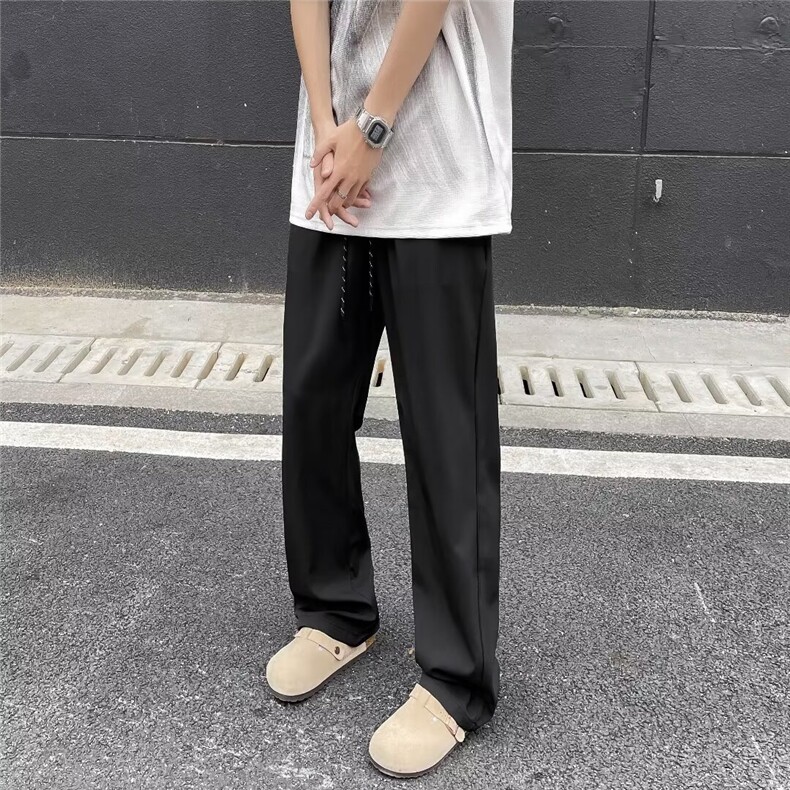 男新款青少年时尚斜垂感立体包边休闲裤WK2833P33,男装休闲裤,星座1116-2