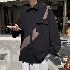 长袖衬衫男港风日系韩版潮流帅气衬衣CW14P35，男装衬衫，星座1116-2