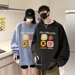 加厚加绒毛衣男大码毛线衣男针织衫男线衫M19322-P45 加绒款-P65图片
