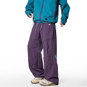 户外机能登山裤男款春秋季2025新款美式潮牌侧链设计感情侣工装裤图片