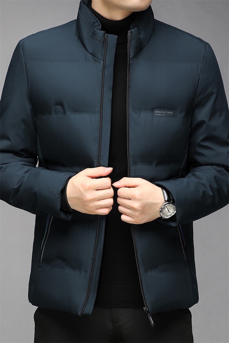 男士新款短款棉衣冬季棉服纯色休闲立领外套中年男装GR3581-P105图片