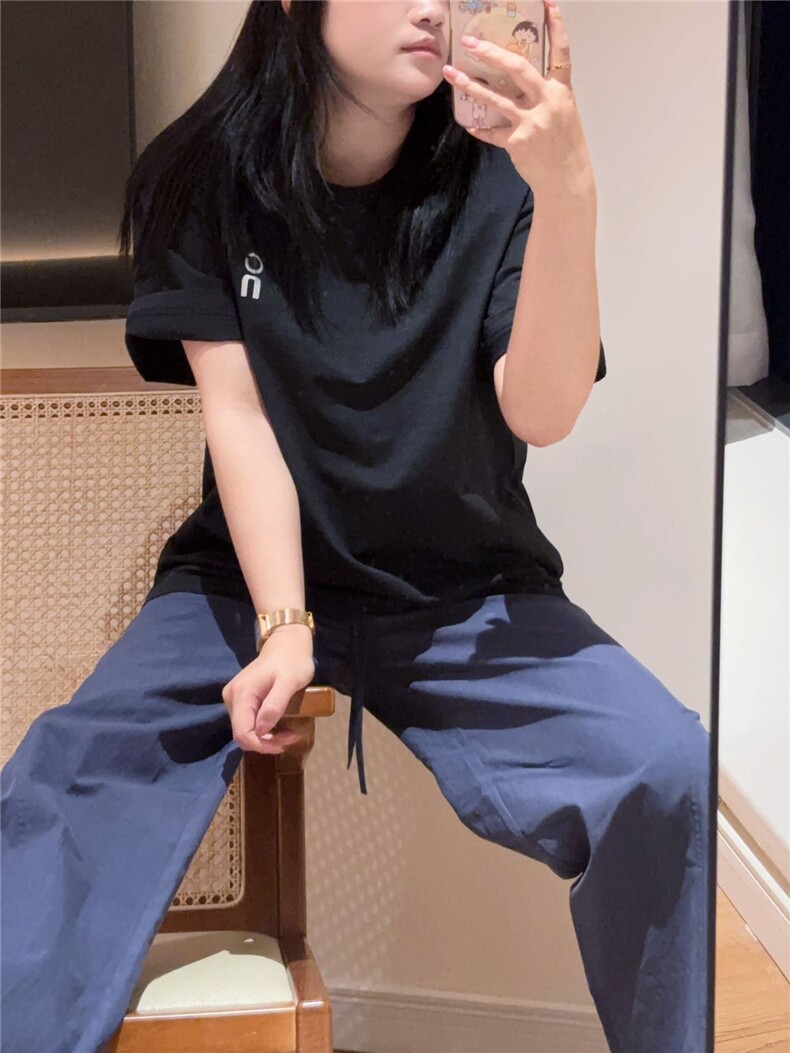 运动短t百搭简约时尚男女同款,女装T恤,湘姗