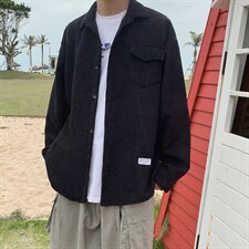 美式百搭条纹衬衫春秋款男士宽松长袖衬衣休闲外穿上衣W1106-P38，男装夹克，星座512-4