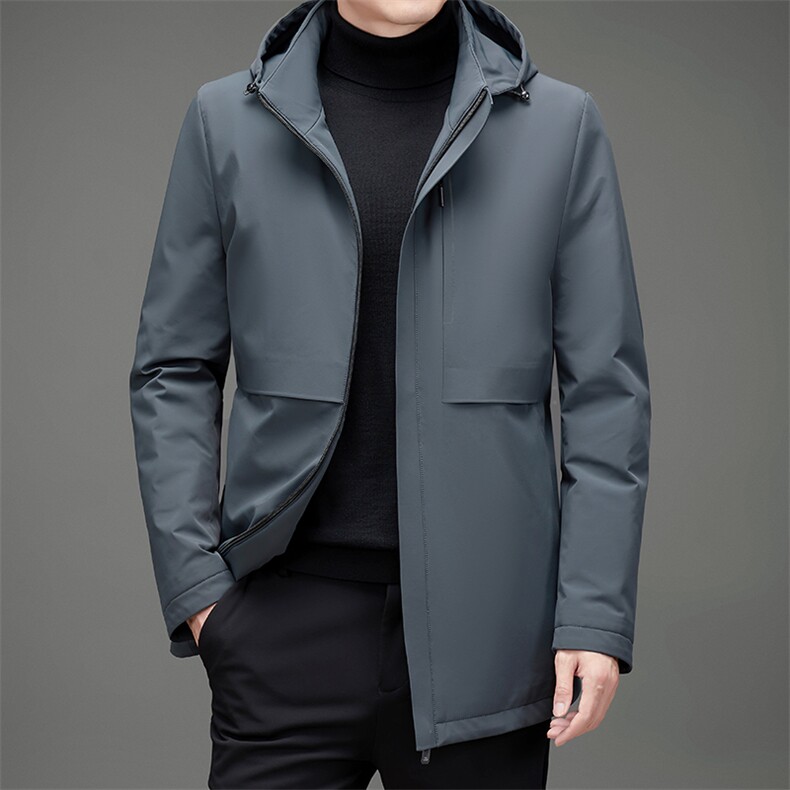 D2107冬季男士羽绒服外套男装连帽修身白鸭绒可拆卸内胆潮流P360,男装羽绒服,电商B360
