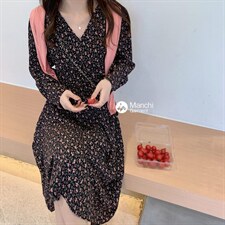 【现货】春季新款韩版碎花连衣裙，女装连衣裙，She