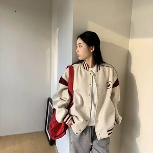 美式复古棒球服外套短款春秋设计感小众夹克WV54-P70
