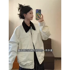 现货得物二开复古外套古着vintage哈灵顿底特律夹克JK1292-P105，男装夹克，星座1103-3