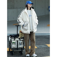 2023冬款学生加绒立领棉服羊羔绒棉衣外套男女8339-P125控价178，男装棉衣，电商A441-1