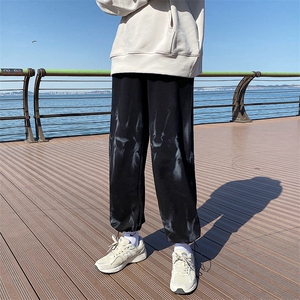 1港风大码长裤潮扎染渐变运动休闲裤男女同款九分K7269P45控69图片