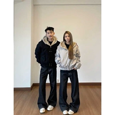 美式复古短款座山雕夹克棉服男女款冬季加厚cleanfit连帽棉衣外套，男装棉衣，电商A128