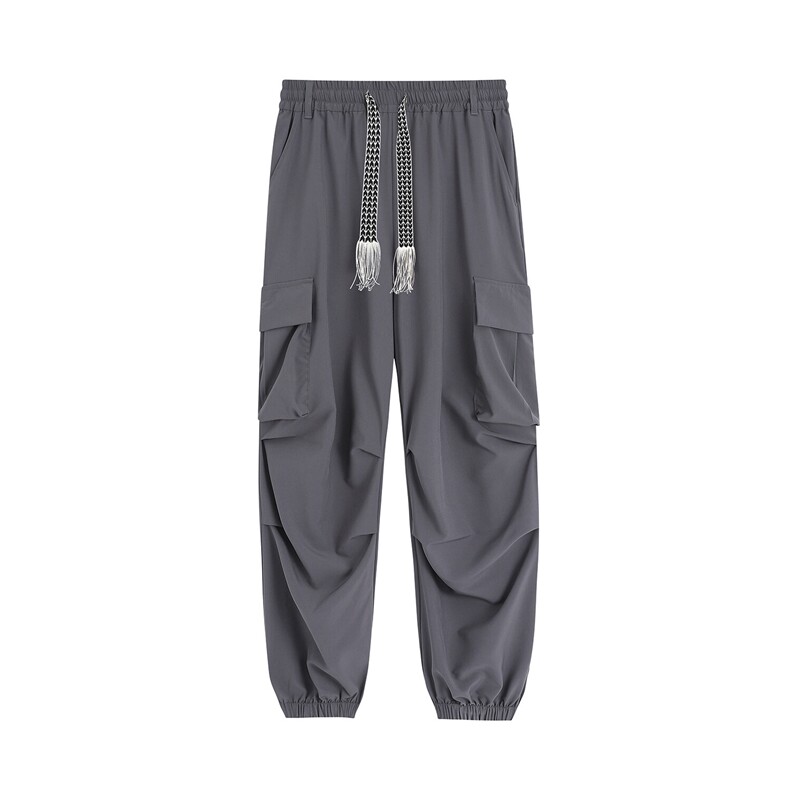 大口袋束脚冰丝休闲裤K105平铺92%聚酯纤维8%氨纶(S-2XL)TP22,男装休闲裤,电商A088