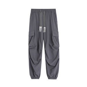 大口袋束脚冰丝休闲裤 K105平铺 92%聚酯纤维8%氨纶(S-2XL)TP22图片