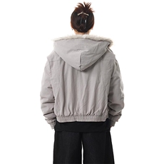 现货高品质美式高街冬季重磅硬挺短款座山雕毛领棉衣男女加厚外套，男装棉衣，电商A486
