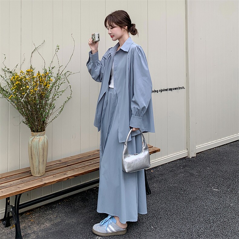 2C051-高级感衬衫半身裙套装-S9827-P170-K248,女装套装/套裙,2C051