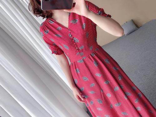 【夏季新品】真丝双绉连衣裙推荐，女装连衣裙，七七迷兰