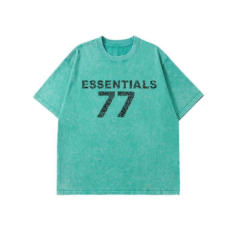 白底得物品质重磅纯蜡染水洗做旧美式纯色男女短袖T恤DT11-P38,男装T恤,星座301C-5