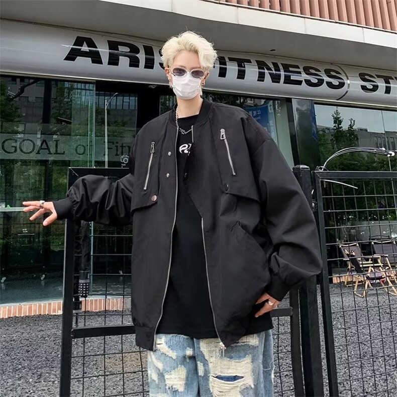美式夹克男韩版潮流棒球服帅气2023秋冬季新款ins外套W5229-P59,男装夹克,星座412-3