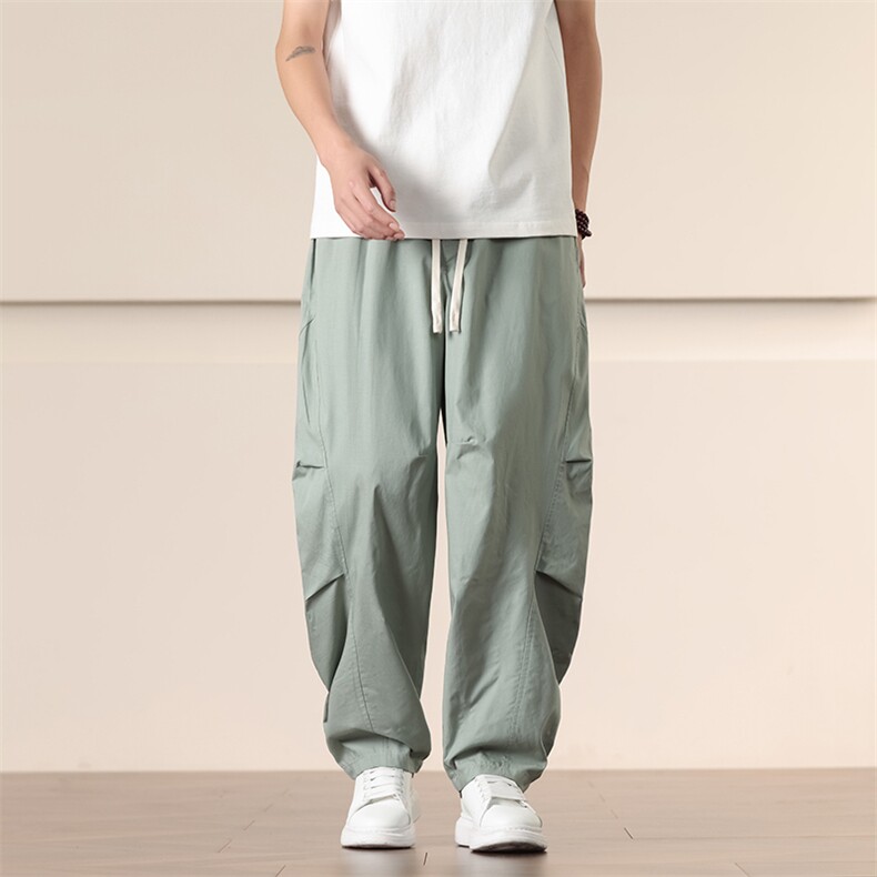 2025春夏风休闲裤男青年大码宽松哈伦裤潮流时尚长裤AK20P45，男装休闲裤，星座220-2