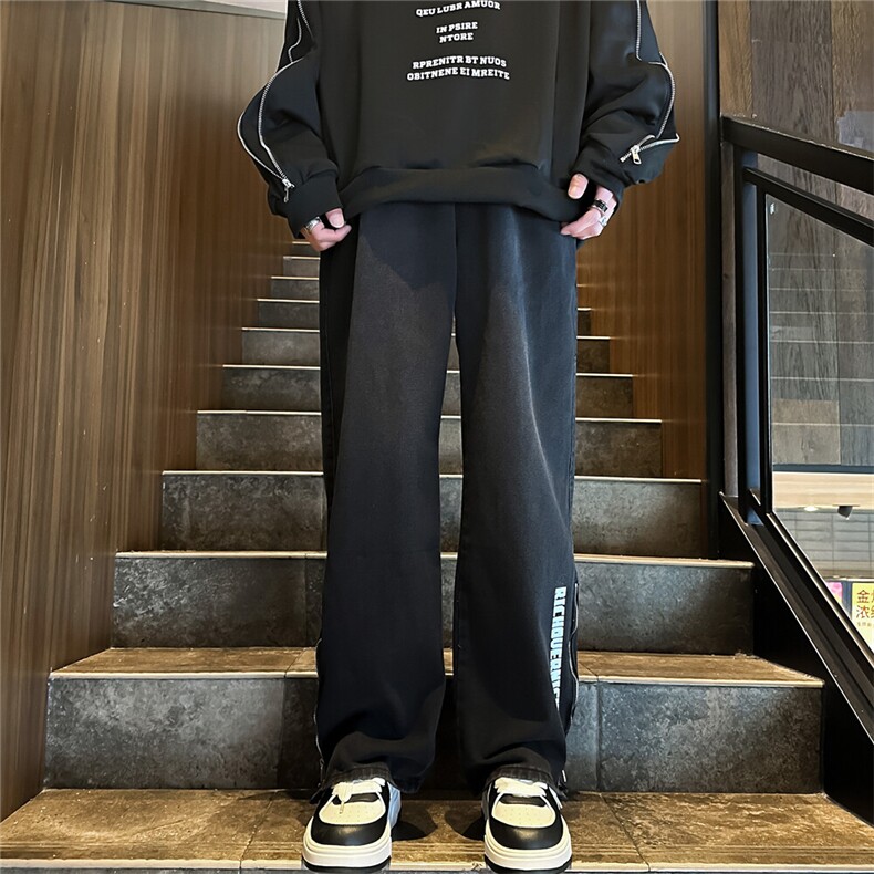 k1074-p55-控78M-5XL现货宽松拉链cleanfit牛仔裤马丁靴黑暗,男装牛仔裤,星座116