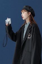 中性风秋季百搭宽松休闲西装情侣学院风外套男女XZ6205P75控88，男装西服套装，电商A268