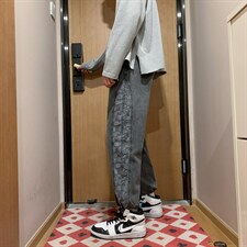 现货男士牛仔裤宽松束脚潮牌百搭港风韩版抽绳阔腿长裤GK107-P45图片