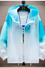 渐变冰丝防晒服夏季薄款户外防紫外线透气夏防晒衣服A438-09-P40，男装防晒衣，电商A438