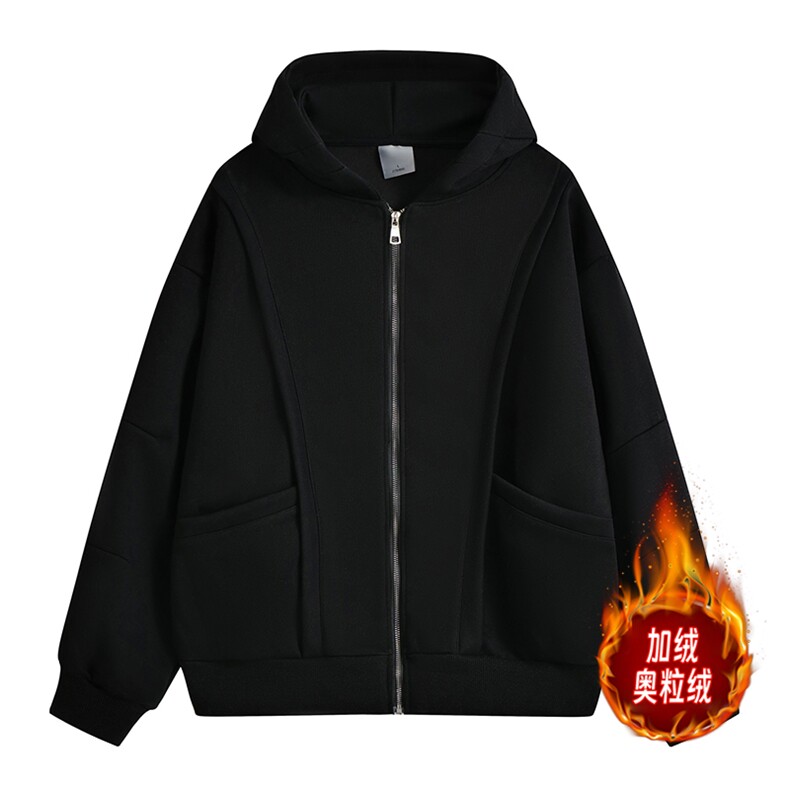 重磅500克工装口袋卫衣加绒奥粒绒连帽开衫外套 RH5330JR-P75图片