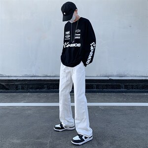 2022春装暗黑高街风男女拉链修身休闲裤子B221-LK22005-P50控68