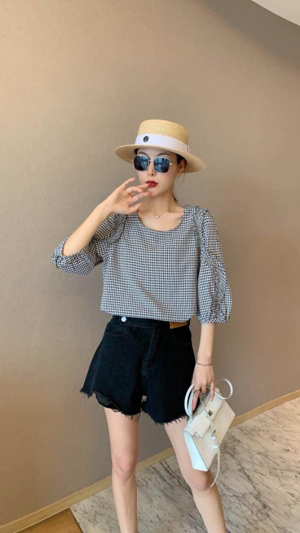 天丝荷叶边上衣，女装，玫丽梦