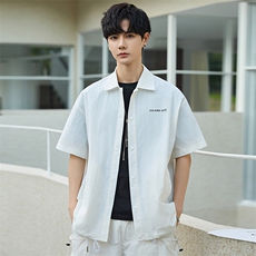 男士短袖衬衫套装工装短裤两件套夏季新品休闲上衣外套3387-P145，男装牛仔裤，电商A355（原A415）